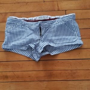 Shorts blue and white striped
